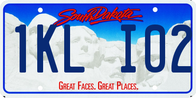 SD license plate 1KLI02
