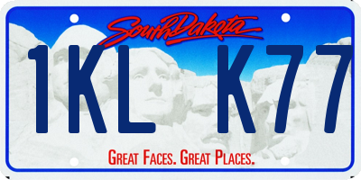 SD license plate 1KLK77