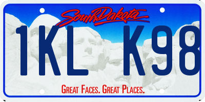 SD license plate 1KLK98