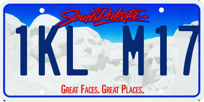 SD license plate 1KLM17
