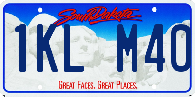 SD license plate 1KLM40
