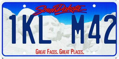 SD license plate 1KLM42