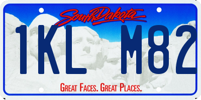 SD license plate 1KLM82