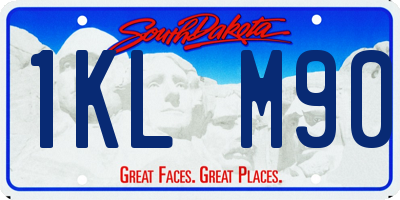 SD license plate 1KLM90