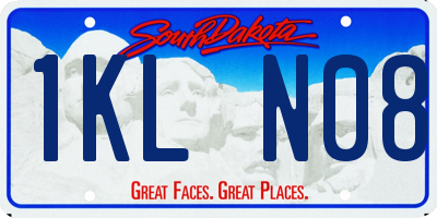 SD license plate 1KLN08
