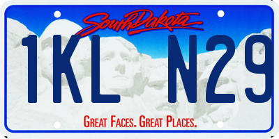 SD license plate 1KLN29
