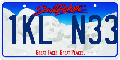 SD license plate 1KLN33