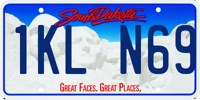 SD license plate 1KLN69