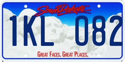 SD license plate 1KLO82
