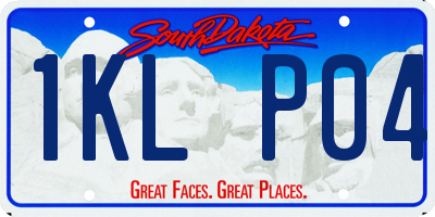 SD license plate 1KLP04