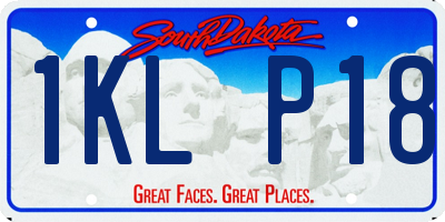 SD license plate 1KLP18
