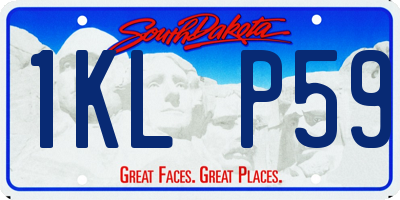SD license plate 1KLP59