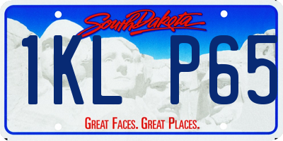 SD license plate 1KLP65