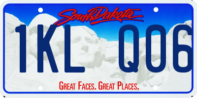 SD license plate 1KLQ06