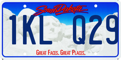 SD license plate 1KLQ29