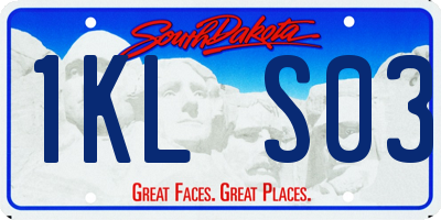 SD license plate 1KLS03