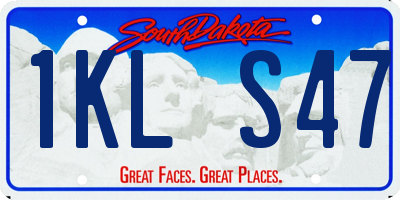 SD license plate 1KLS47