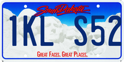 SD license plate 1KLS52