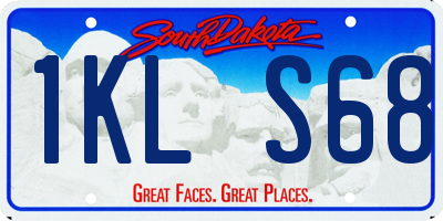 SD license plate 1KLS68