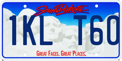 SD license plate 1KLT60