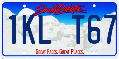SD license plate 1KLT67