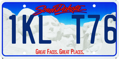 SD license plate 1KLT76