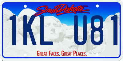 SD license plate 1KLU81