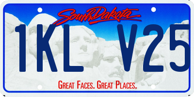 SD license plate 1KLV25