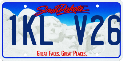 SD license plate 1KLV26