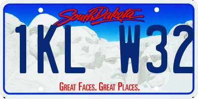 SD license plate 1KLW32