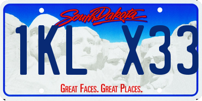 SD license plate 1KLX33