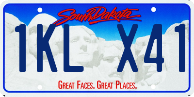 SD license plate 1KLX41