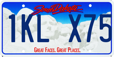SD license plate 1KLX75