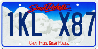 SD license plate 1KLX87