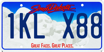 SD license plate 1KLX88