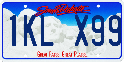 SD license plate 1KLX99