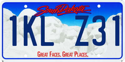 SD license plate 1KLZ31