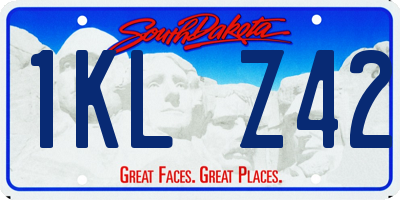 SD license plate 1KLZ42