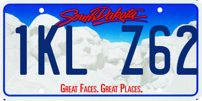 SD license plate 1KLZ62