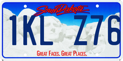 SD license plate 1KLZ76