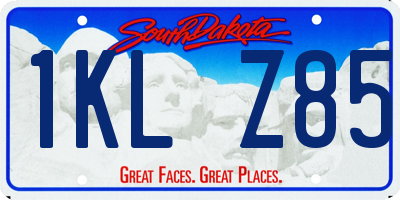 SD license plate 1KLZ85