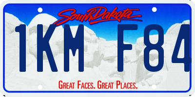 SD license plate 1KMF84
