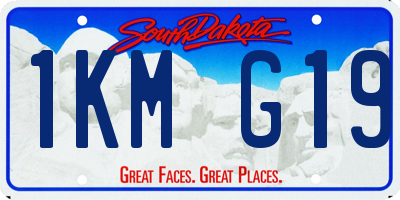 SD license plate 1KMG19