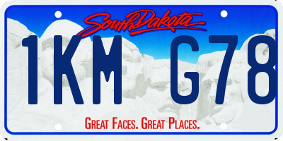 SD license plate 1KMG78