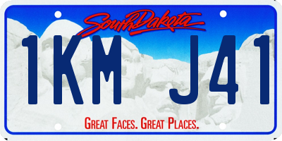 SD license plate 1KMJ41