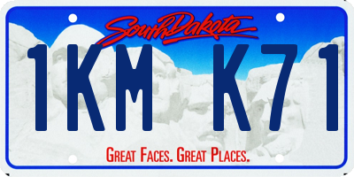 SD license plate 1KMK71