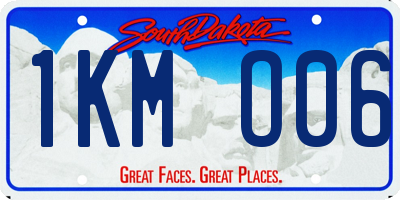 SD license plate 1KMO06