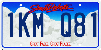 SD license plate 1KMQ81