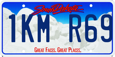 SD license plate 1KMR69