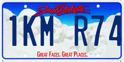 SD license plate 1KMR74